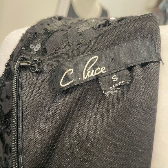 Black Whimsigoth Mini Dress size S Spooky Halloween Sequins Feathers Witch - Picture 13 of 14